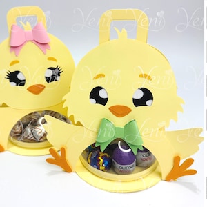 Küken Süßigkeiten Halter - Für 8 cm / 3.15 Zoll Kugel - Digitale Dateien - svg - studio - Ostern