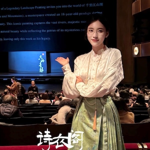 Versatile Chinese Style Blouse - Long Sleeve Mandarin Collar Hanfu Shirt