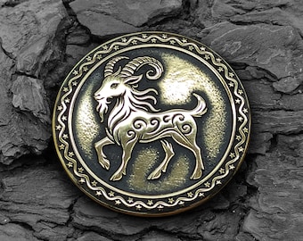 Custom Eastern Horoscope Coin 2027 Year of the Goat Zodiac Amulet Personalized with Name & Date