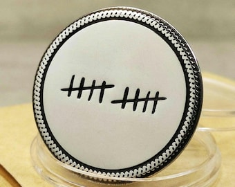 Aluminum 10th Anniversary Token: Personalized Tally Mark Gift