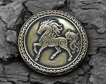 Chinese Zodiac 2026 Year of the Horse Lucky Amulet Custom Name & Date Engraving