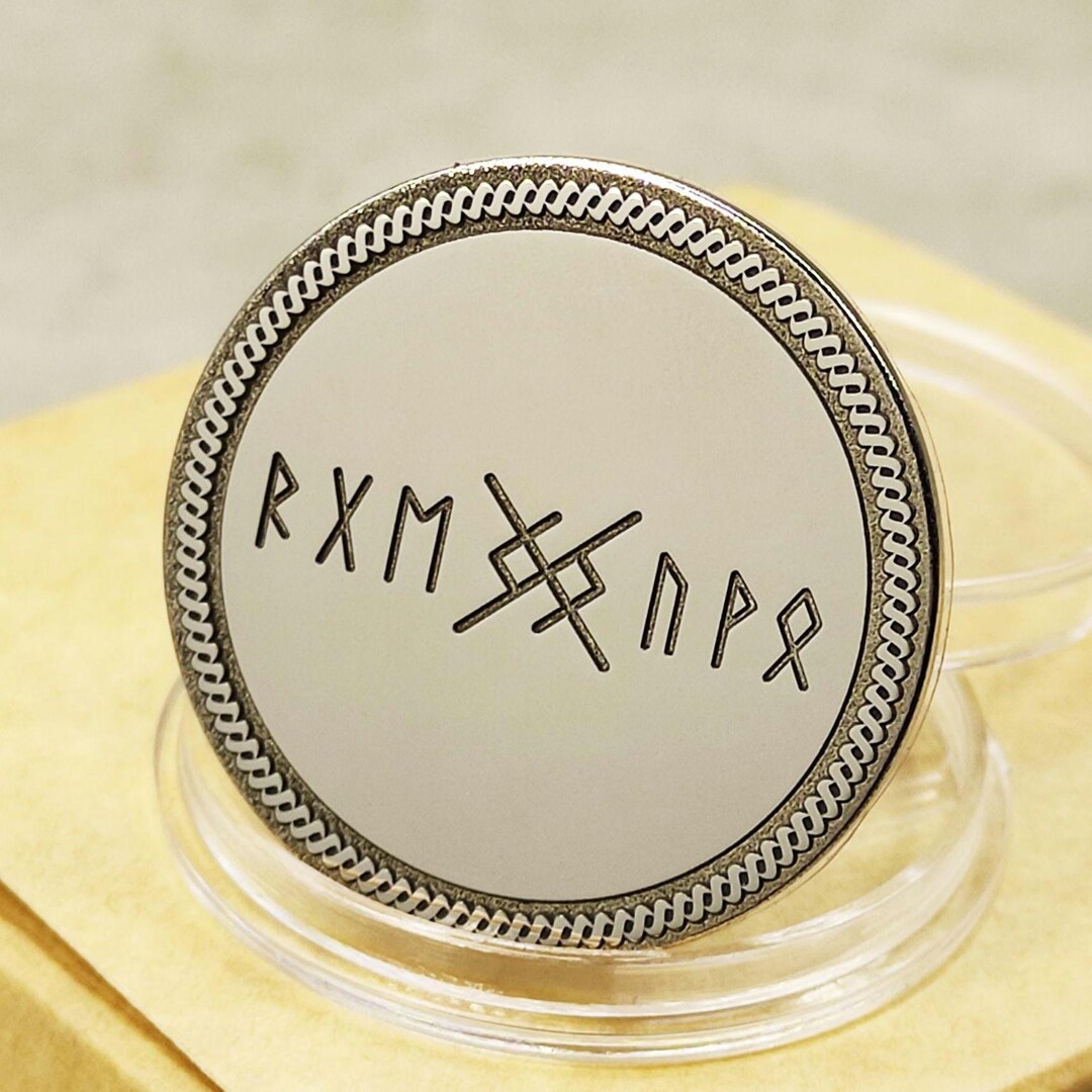 Personalized Steel Viking Runes Coin – Custom Engraved Norse Amulet ...
