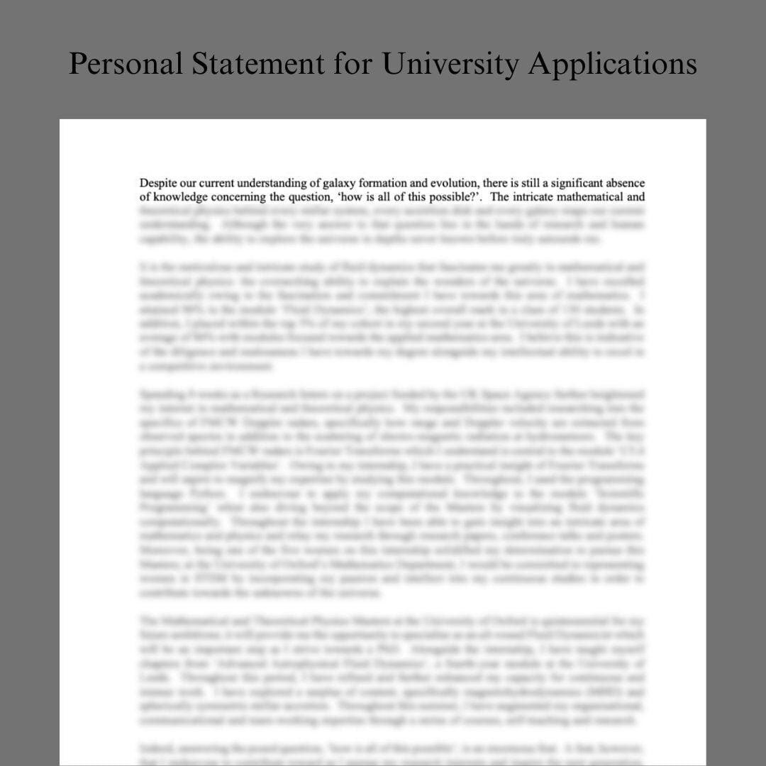 Personal Statement for University/college Applications Etsy