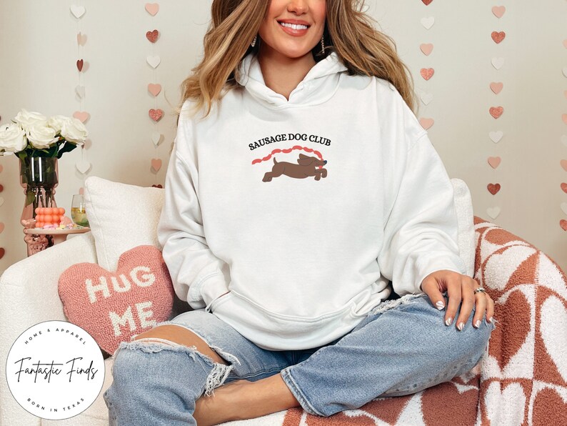Sausage Dog Club Hoodie, Dachshund Sweatshirt Funny Gift, Dog Lovers