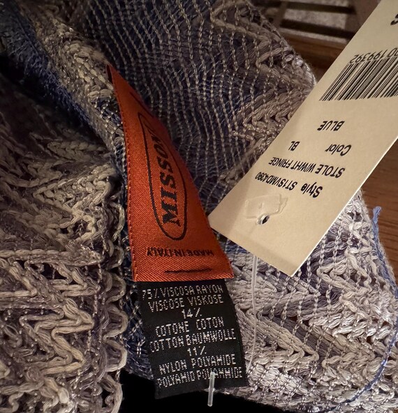 Authentic Missoni Zigzag Knit Triangle Shawl Ital… - image 6