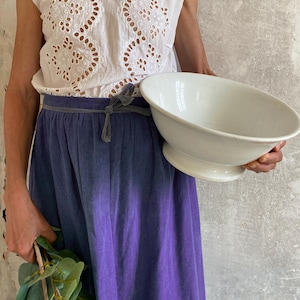 Vintage French Heavy Ironstone Mixing Bowl | Large Farmhouse Kitchen Fruit Bowl