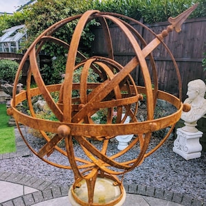 Handcrafted Blacksmith Armillary Sphere Garden Sculpture – Made in England - UK mainland Delivery included 0150