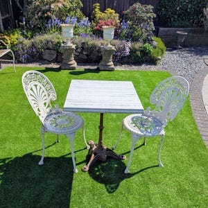 Simulated Vintage Marble Iron Bistro Table - Nicole & Chairs Delivery Available - Delivery Included