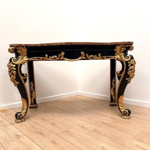 Exquisite Rococo Gilt Console Shaped Breche D Alep Marble - UK mainland Delivery included 0191.