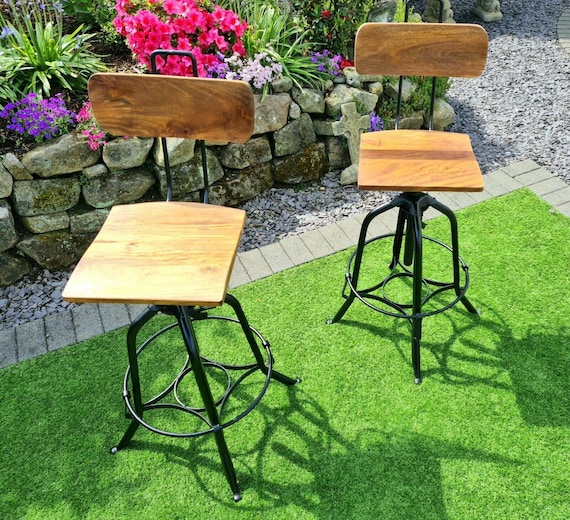 Vintage Industrial Style Stool - Single Stool - Mainland UK