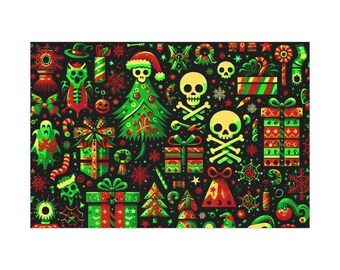Christmas Gift Wrap Papers, Spooky Fun Holiday Wrapping Sheets, Halloween Themed Packaging Supplies, Festive Winter Decorative Paper, Unique