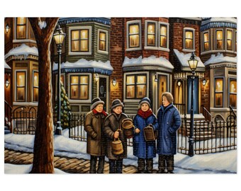 Christmas Carolers on the Sidewalk Jigsaw Puzzle (252, 500,1000-Piece)