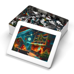 Cozy Christmas Jigsaw Puzzle, Holiday Decor, Family Game Night, Gifts for Puzzle Lovers, Yuletide Fun