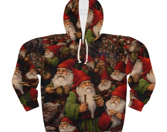 Santa Claus Takes Over the Multiverse Unisex Pullover Hoodie (AOP)