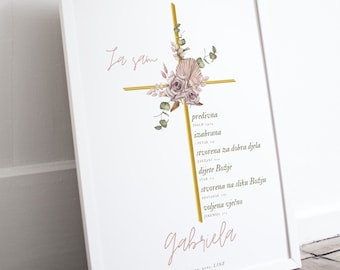 Godparent gift, I am a child of God, Poklon za kumce, Baptism gift for a girl or boy, Godparent gift, First Communion, BSK, DE Print, PDF