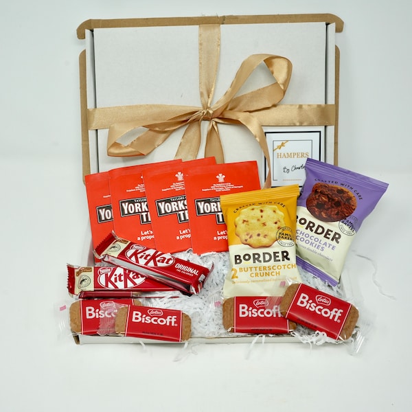 Afternoon Tea & Biscuits Hamper | letterbox Gift | Hug in a Box | Gift For Him | Gift For Her | Food Hamper | Birthday Gift | Congrats Gift