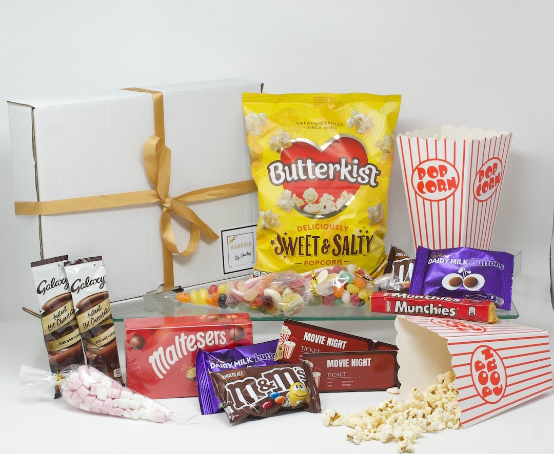 Ultimate Movie Night Hamper for 2 Food & Drink Giftbox Date Night