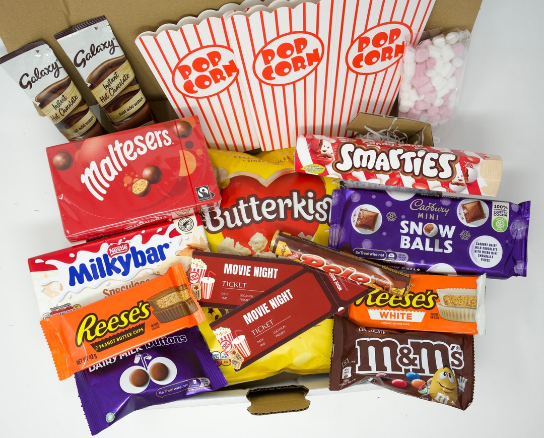 Movie Night Chocolate Hamper Food Giftbox Date Night Gift for Him Movie