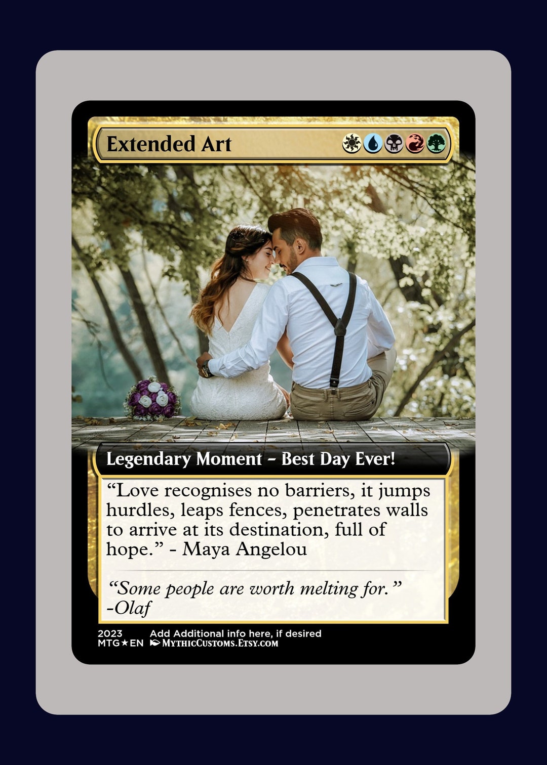 Custom MTG Style Magic Card Magic the Gathering Personalized Keepsake Card Etsy