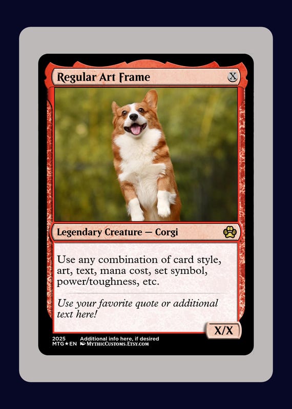 Custom MTG Style Magic Card - Foil Personalized Customized