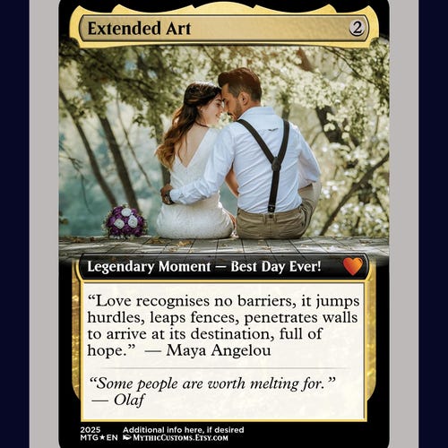 Custom MTG Style Magic Card  Personalized Foil Keepsake Gift Card - Etsy