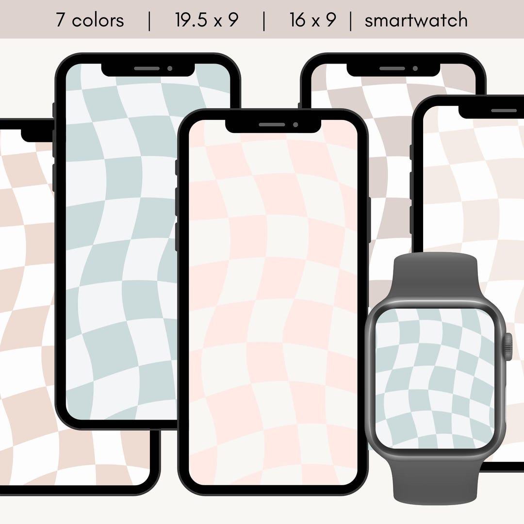 Phone Aesthetic Minimalist Wallpaper Pack, Pink, Beige, Sage Green Wavy