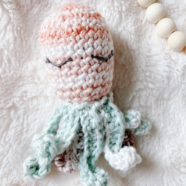 Soft Toy Octopus for Preemies | Amigurumi Octopus Stuffed Animal Crochet Octopus Plushie for Premature Baby in Neonatal ICU Small Baby Gift