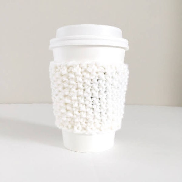 Easy Coffee Cup Cozy Knitting Pattern DIY Beginner Project Eco Conscious Reusable Cup Sleeve for Winter Travel Perfect for Small Gifting