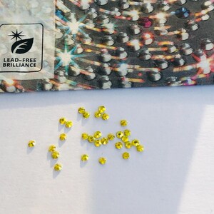40pcs Tooth Gem Preciosa® ss6 Citrine  Shimmer colour & Colour Mix Crystal Non  Hotfix Designs foiled Gluefix Rhinestones Flatback