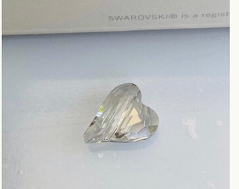 1 Stück Original Swarovski® Kristall 12 mm Silberton Wildes Herz Bead ref : 5743 Handwerk