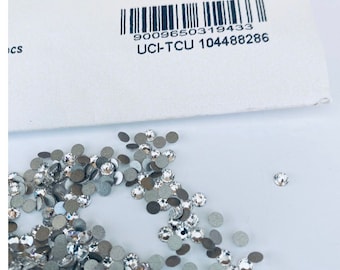 100pcs Tooth Gem Swarovski® Crystal ss12 (3mm) Non Hotfix   Designs foiled Gluefix Rhinestones Flatback ref :2058