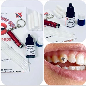 Rubyscraft® Mini Tooth Gem Kit with Tooth Gem  Lead Free Swarovski®  10pms 4mm Crystal Star
