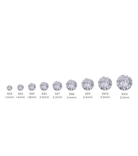 30pcs Swarovski® Ss3(1.5mm) Crystal Clear Tooth Gem Lead Free