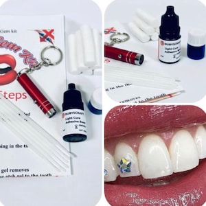 OFERTA SPECJALNA Zestaw Rubyscraft® Mini Tooth Gems z kryształkami do zębów Preciosa® bez ołowiu, 10 szt., kryształowe mini gwiazdki AB 4 mm