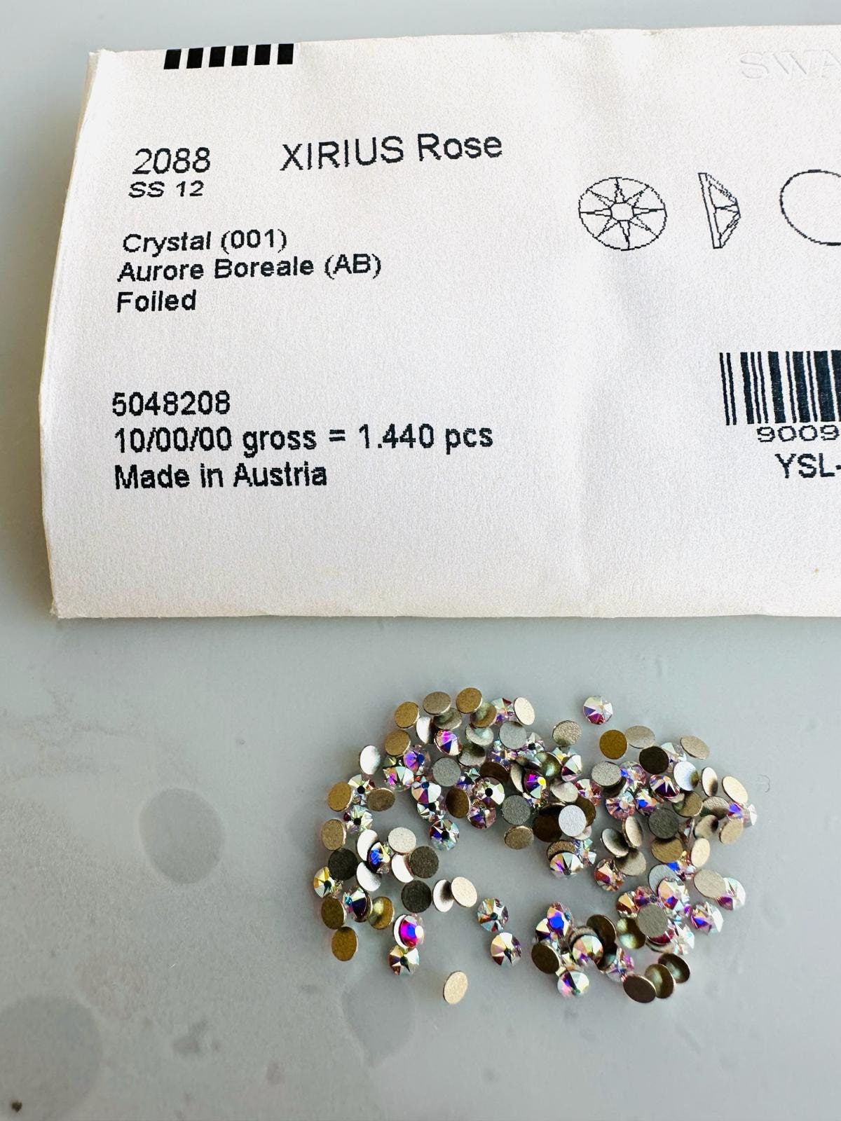 30pcs Swarovski® Ss12 (3mm) AB Crystal Tooth Gem Lead Free