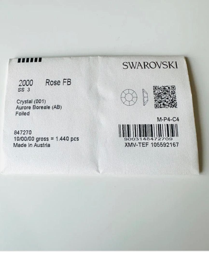 1440 Full Packet Swarovski® AB Crystal ss3 flatback Non Hotfix Tooth gems  Lead Free ref: 2000