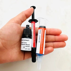 Professional Tooth Gem Adhesive Glue Kit RUBYSCRAFT with UV Glue, Gel and Bonding Adhesives & Nozzles