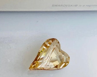 1 Stück Original Swarovski® Kristall Golden Shadow 17 mm Wild Heart Bead ref: 5743 Handwerk