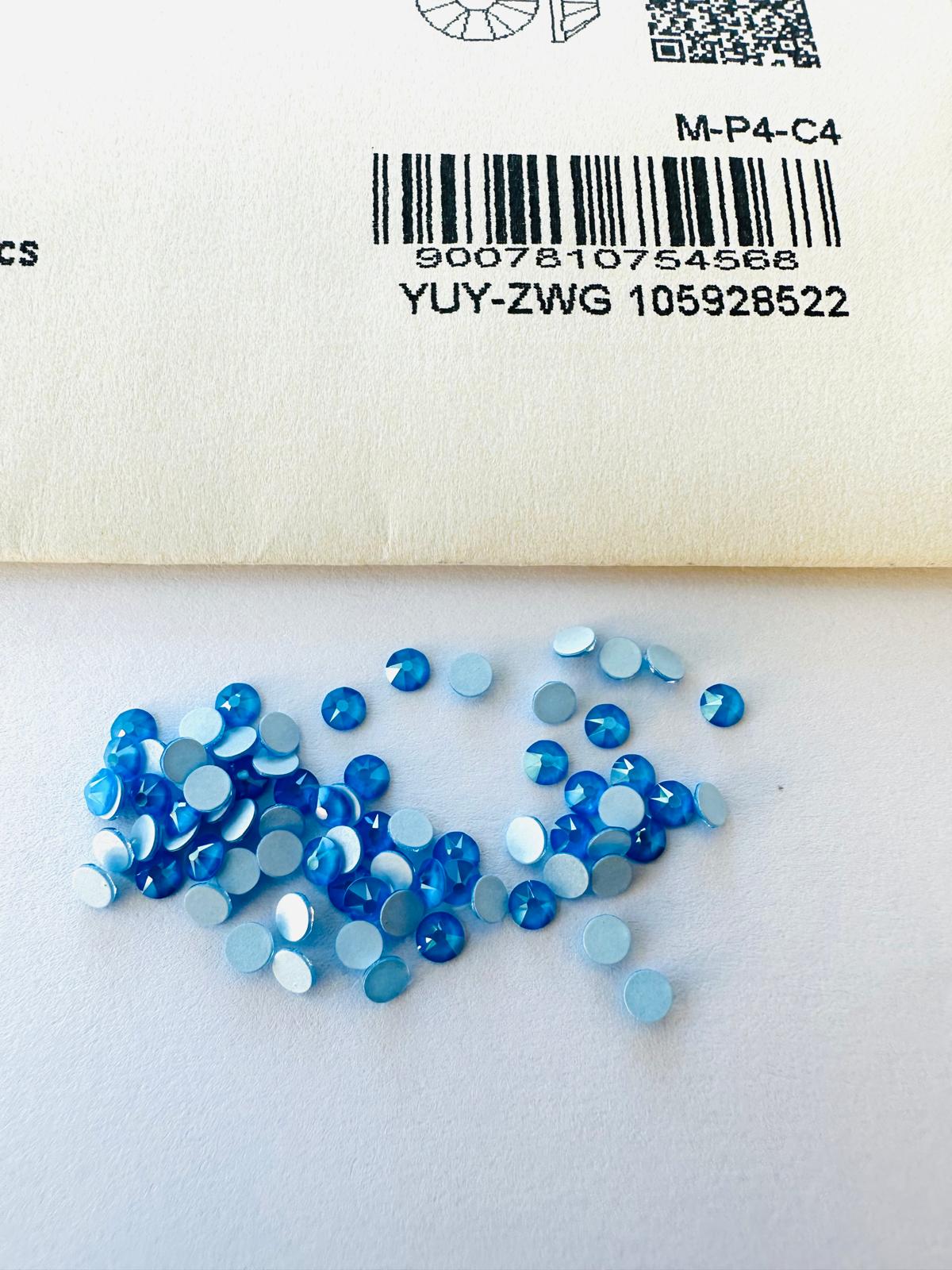 30pcs Swarovski® Unfoiled Crystal Electric Blue Non Hotfix