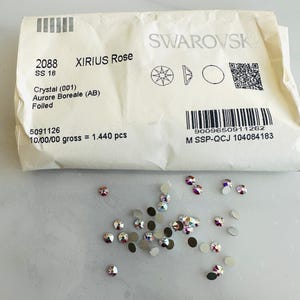 50pcs Swarovski® ss18 ((4.2mm) AB Crystal Tooth Gem Lead Free Rhinestones Non Hotfix flatback ref:  2088