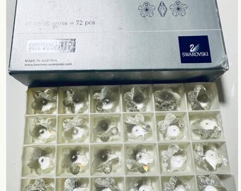 1 Stück Original Swarovski® 18 mm Kristall Blumen Anhänger ref: 6744 Handwerk