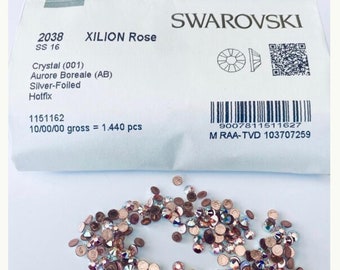 50pcs Swarovski® Ss16(4mm) Crystal AB Lead Free Rhinestones Hotfix