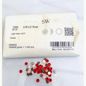 50pcs Swarovski®  Light Siam  stones ss20 Rhinestones flatback 5mm