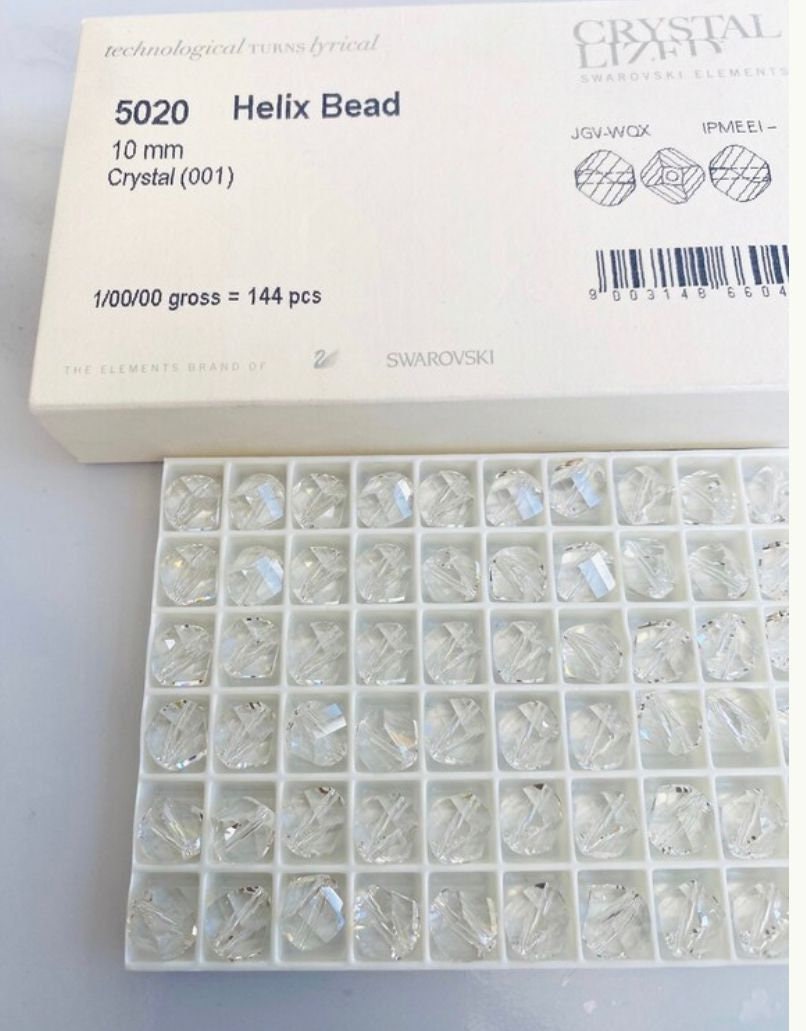 オリジナルスワロフスキー®クリスタル 10 mm ヘリックスビーズ 4個 ref
