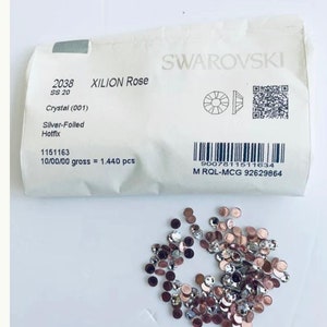 50pcs Swarovski® Crystal hotfix stones ss20   Rhinestones flatback   5mm ref: 2038
