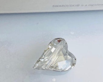 1 Stück Original Swarovski® Kristall 17 mm Silberton Wildes Herz Bead ref : 5743 Handwerk
