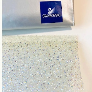 Swarovski®  AB Crystal Fabric Hotfix (Iron-on) 50mm(5cm wide)x100mm(10cm length ) Strip
