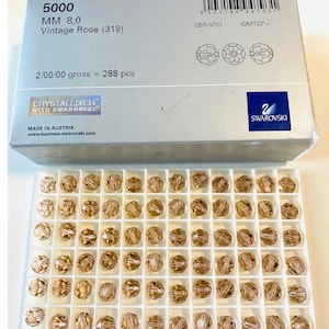 10pcs Swarovski®  Vintage rose Round Faceted Beads -  Fully drilled -  8mm Pack includes 10 beads Ref:5000