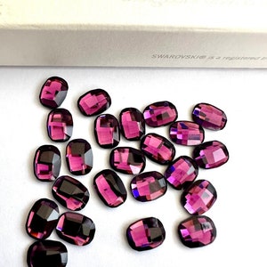 10pcs Swarovski® Graphic flatback  amethyst  8mm rhinestone Tooth Gem Crystal Nail art ref : 2585