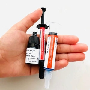 Professionelles Zahnedelstein Klebe Kit RUBYSCRAFT® mit UV Kleber, Blaues Gel, Haftklebstoffe & Nozzles
